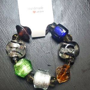 Hand made glass bead bracelet